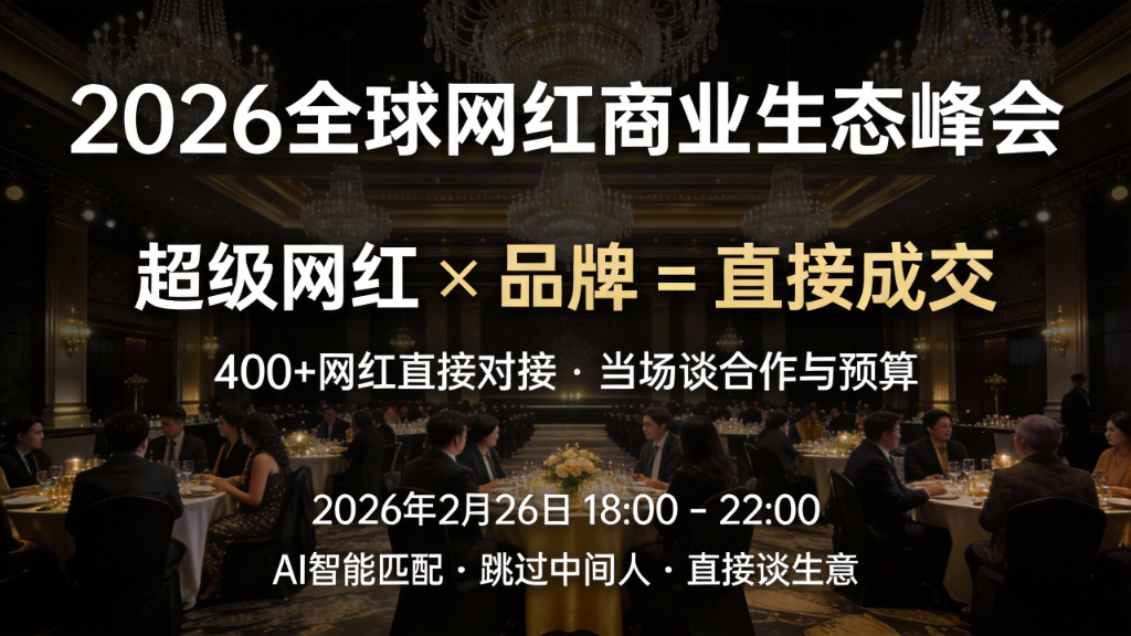 2026全球网红商业生态峰会海报